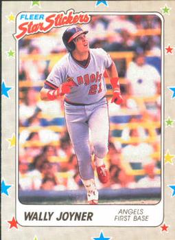 1988 Fleer Sticker Baseball Cards        012      Wally Joyner
